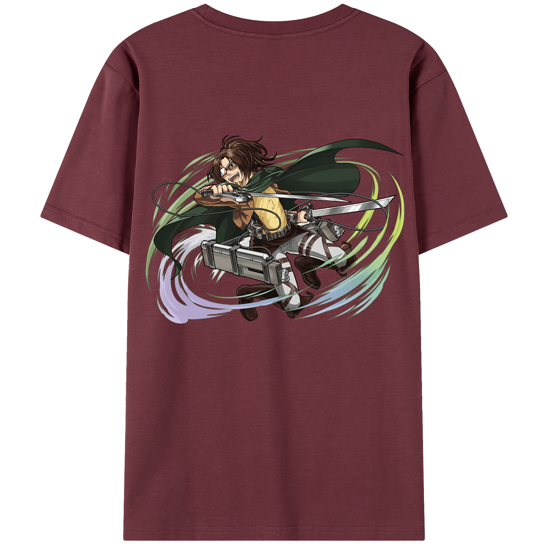 （画像用） 進撃の巨人 ハンジ·ゾエ Attack on Titan Hanji Zoe 綿100％半袖Tシャツ（背面プリント）